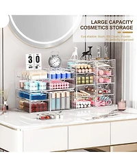 Xdovet Makeup Organizer 16 Drawers Desktop Accessories Dustproof