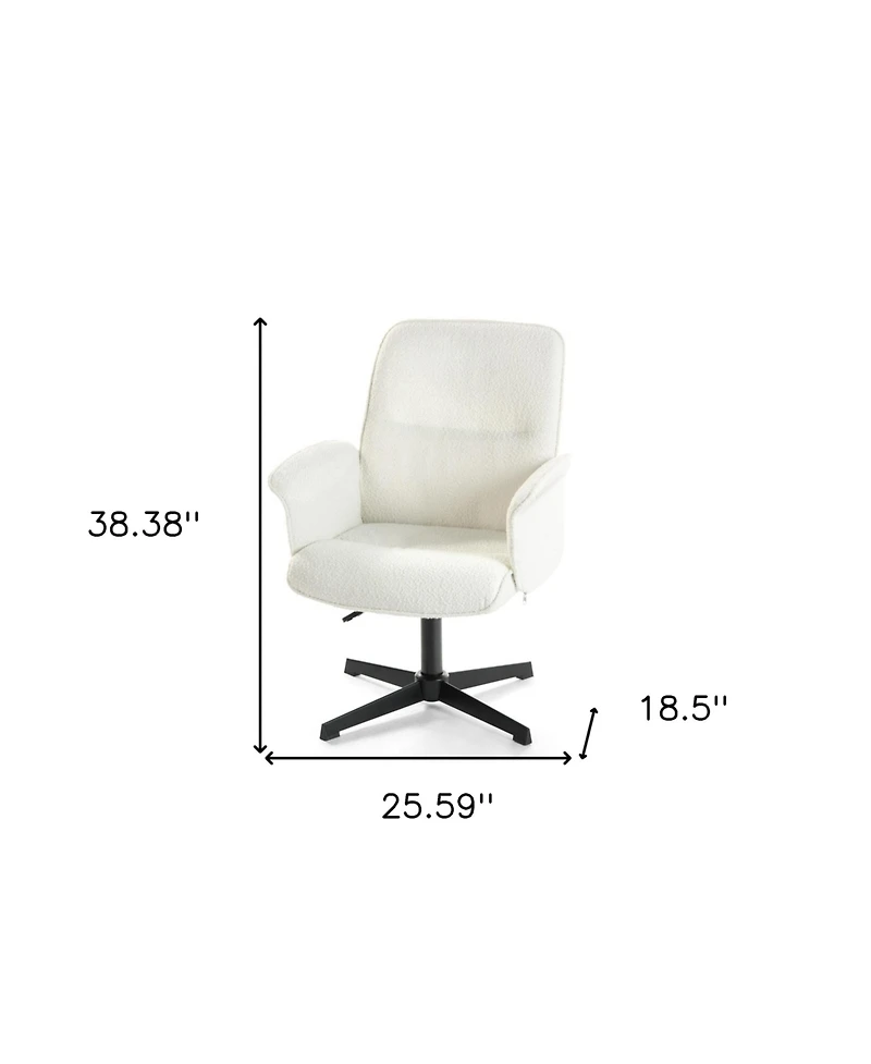 HomeRoots Boucle Adjustable Height Swivel Executive Office Chair
