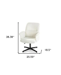 HomeRoots Boucle Adjustable Height Swivel Executive Office Chair