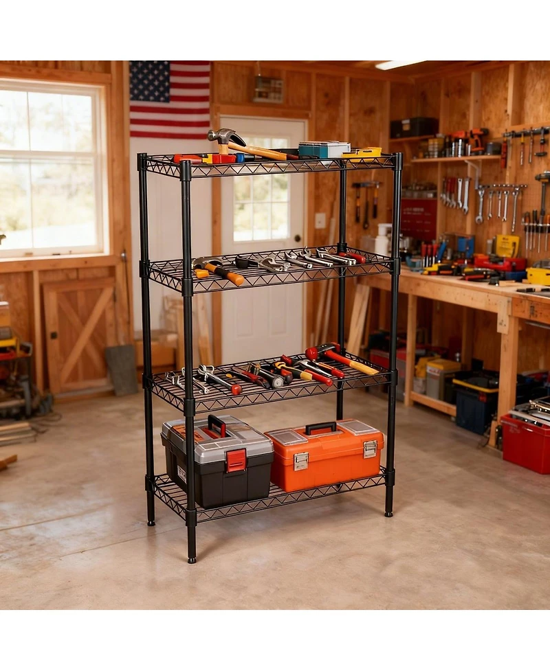 Streamdale Furniture 4-Tier Adjustable Heavy-Duty Metal Storage Rack