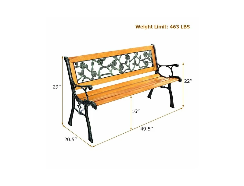 Mondawe Patio Park Garden Porch Chair Bench