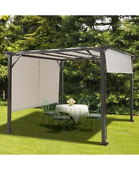 Sugift 16 ft x 4 ft Universal Replacement Pergola Canopy Sun Awning Set of 2 Pieces