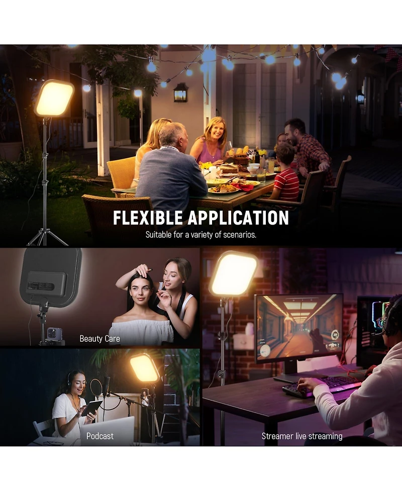 Neewer L220 Camera Tripod with 816lux, CRI95, Bi Color
