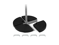 Lucky One 4 Piece Patio Umbrella Base 140 lbs Fillable with U Locking Pins Stand