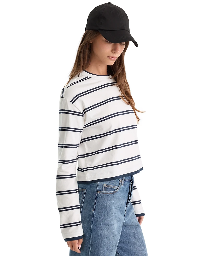 Good American Women's Long-Sleeve Layered Pull-On Top