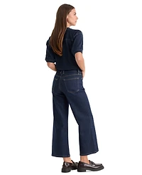 Good American Women's High-Rise Palazzo Crop Jeans