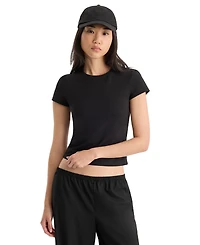 Good American Women's Cap-Sleeve Crewneck T-Shirt