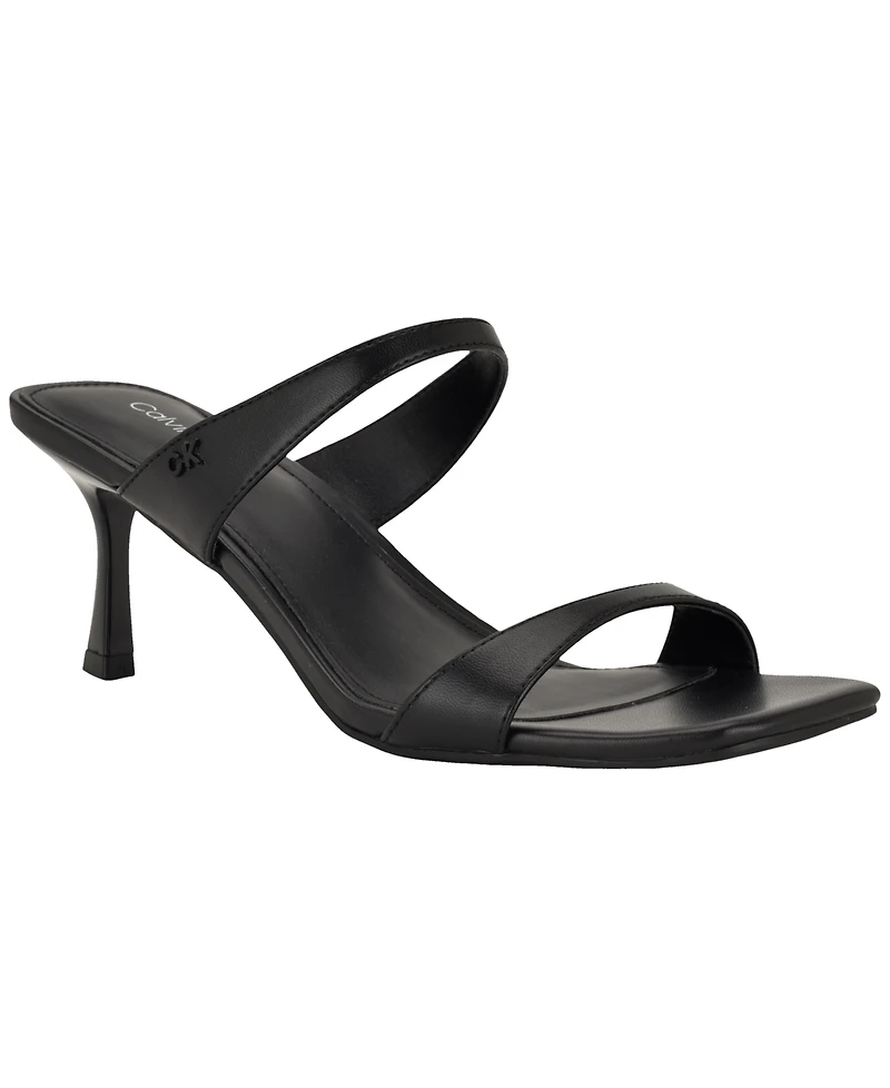 Calvin Klein Women's Danetta Square Toe Slip-On Dress Sandals