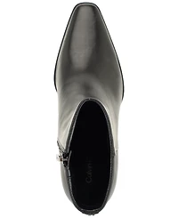 Calvin Klein Women's Hartford Leather Square Toe Dress Booties