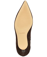 Calvin Klein Women's Serray Tall Suede Pointed Toe Boots