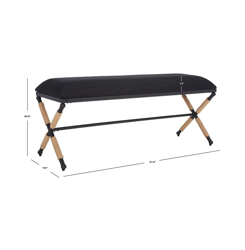 Safavieh Carmelo Hemp Wrapped Bench