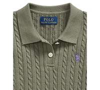 Polo Ralph Lauren Girls' 2T-6X Mini-Cable Short-Sleeve Sweater