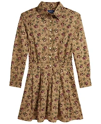 Polo Ralph Lauren Girls' 7-16 Floral Cotton Poplin Shirt Dress