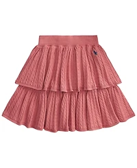 Polo Ralph Lauren Girls' 7-16 Mini-Cable Tiered Cotton Skirt