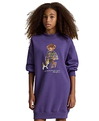 Polo Ralph Lauren Girls' 7-16 Bear Fleece Sweatshirt Dress
