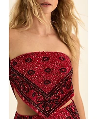 Nasty Gal Women's Hand Embellished Hanky Hem Top