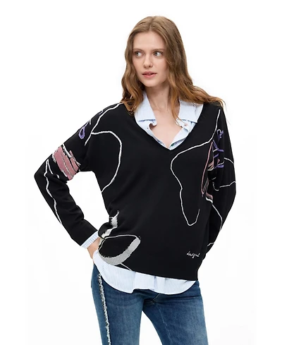 Desigual Women's Thin printed sweater