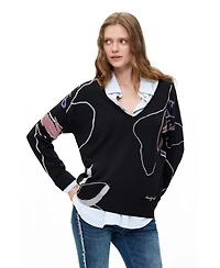 Desigual Women's Thin printed sweater