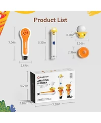 Top Bright 3 in 1 Sensory Toys For Toddler with Whistle Ball Blowing Floating Blow Pipe Balls Fine Motor Skills Learning Toy For Kids