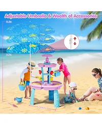 Gnuadz Water Tables Kids Umbrella Beach Sandbox Summer Outdoor Play