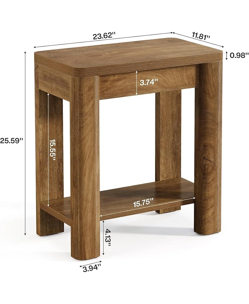 Tribesigns End Table Set of 2, Farmhouse Bedside Table for Living Room, Bedroom