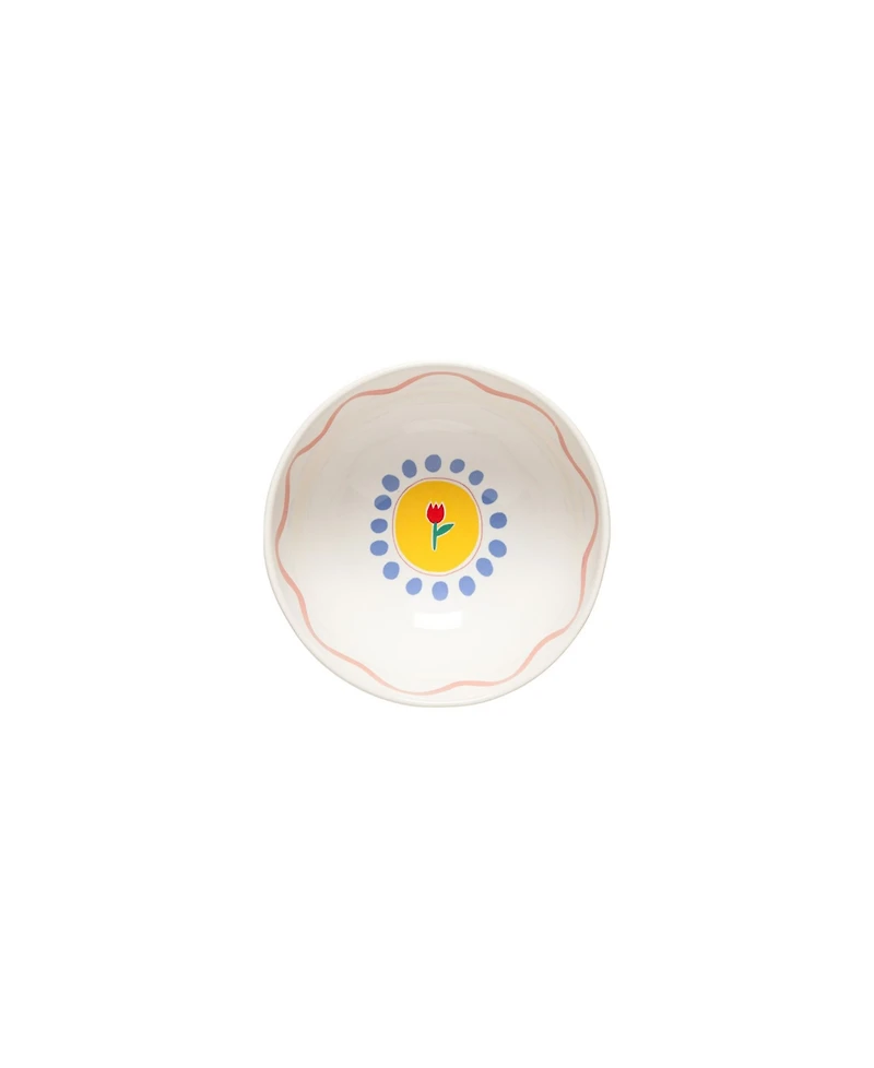 Costa Nova Tulip Stoneware Cereal Bowls, Set of 6