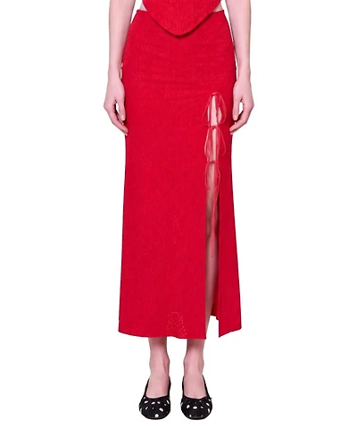 Pcfg Women's The Broderie Anglaise Edit Embroidered Midi Skirt