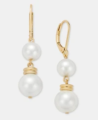 Lauren Ralph Lauren Imitation Pearl Double Drop Earrings
