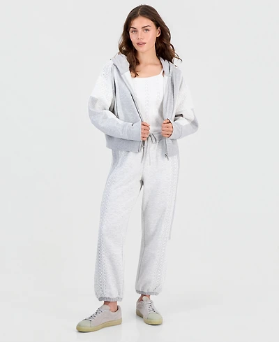 And Now This Petite Crochet-Trim Drawstring Joggers, Macy's Exclusive