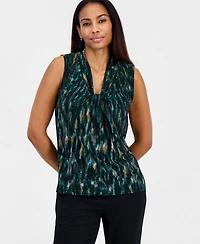 Kasper Women's Sl Knot Front Sleeveless Blouse