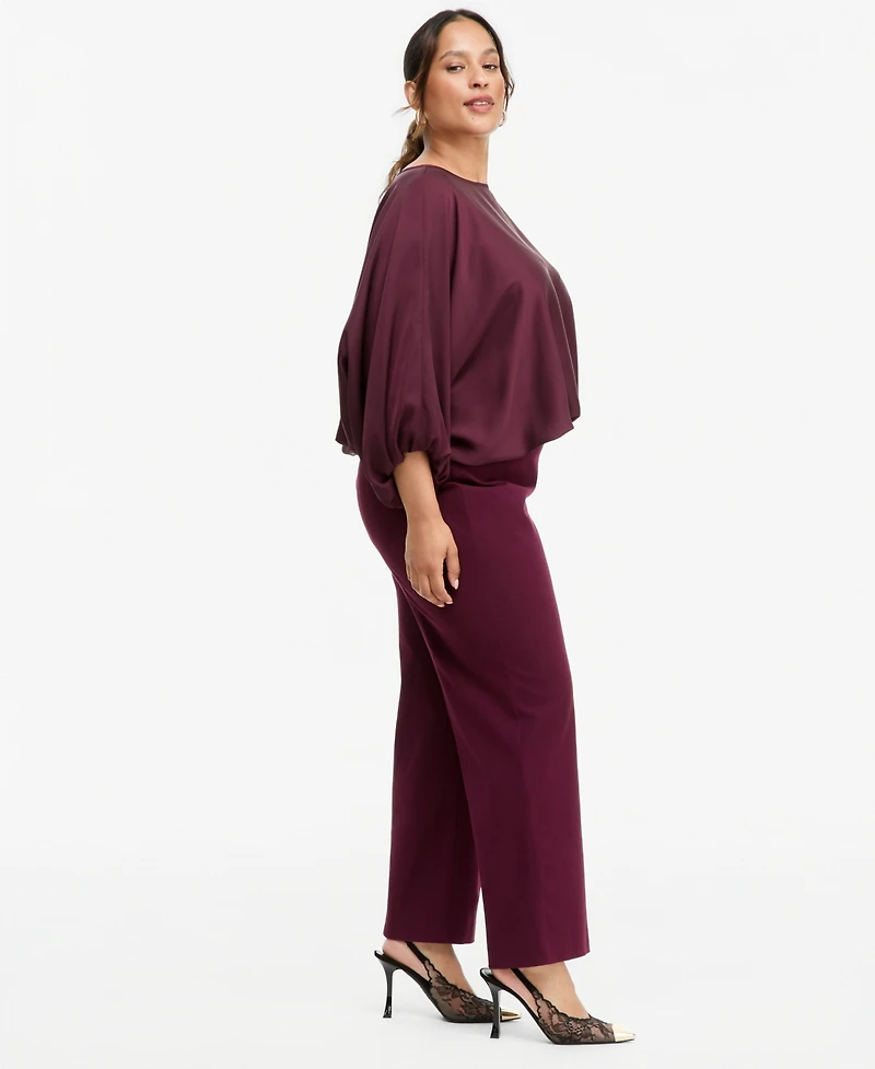 I.n.c. International Concepts Plus INCredible Stretch Straight High-Rise Pull-On Pants, Macy's Exclusive