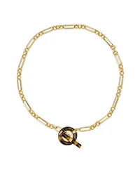 Patricia Nash Pave Tortoise Resin Collection Toggle Necklace