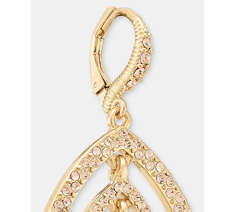 Givenchy Crystal Pear-Shape Orbital Drop Earrings