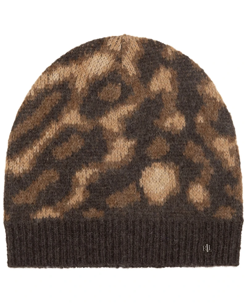 Lauren Ralph Lauren Ocelot Pattern Knit Beanie