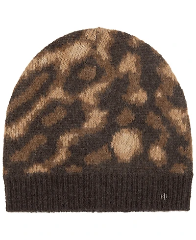 Lauren Ralph Lauren Ocelot Pattern Knit Beanie