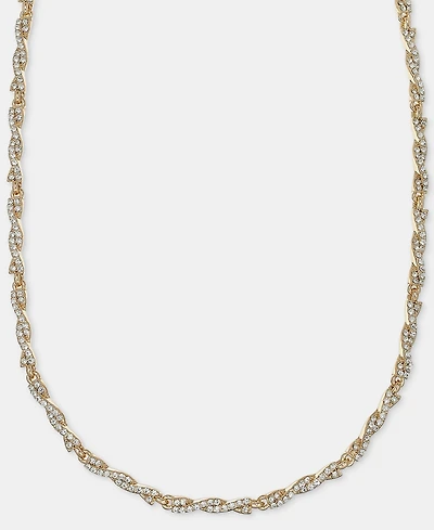 Givenchy Pave Twist Collar Necklace, 16" + 3" extender