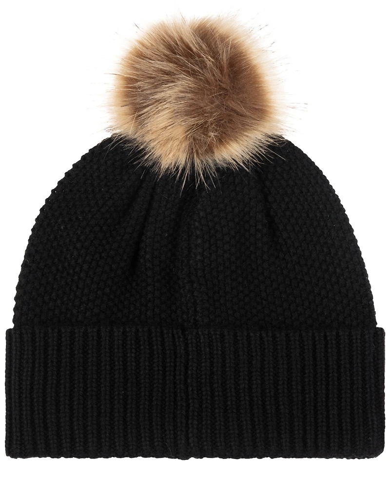 Lauren Ralph Direct Embroidery Cable Pom Beanie