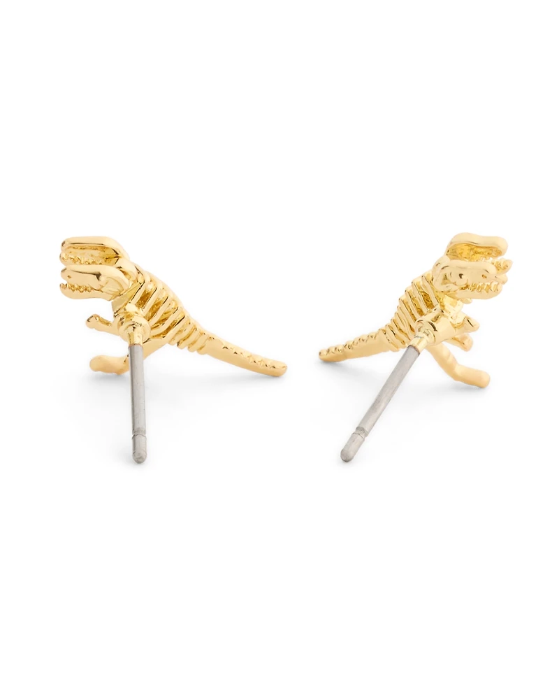 Coach Faux-Stone Skeletal Rexy Stud Earrings