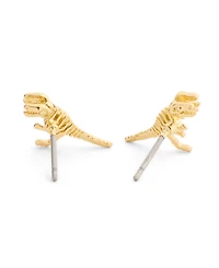 Coach Faux-Stone Skeletal Rexy Stud Earrings