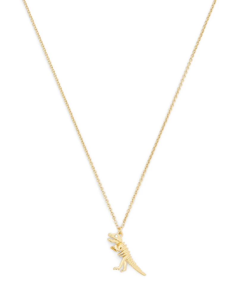 Coach Faux-Stone Skeletal Rexy Pendant Necklace