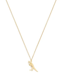 Coach Faux-Stone Skeletal Rexy Pendant Necklace