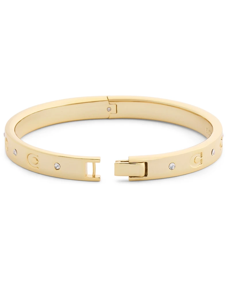 Coach Faux-Stone Signature C Stone Bangle Bracelet