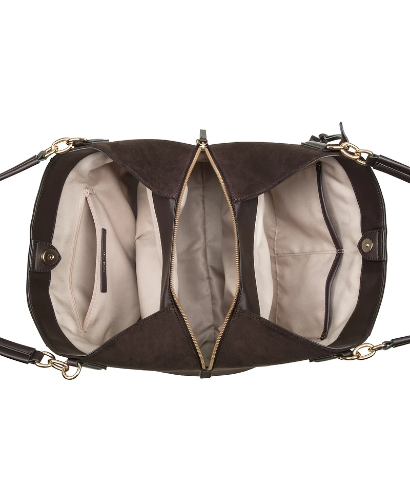 Nine West Deacon Triple Compartment Large Shoulder Handbag