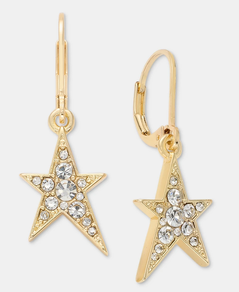 Karl Lagerfeld Paris Pave Star Drop Earrings