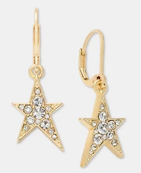 Karl Lagerfeld Paris Pave Star Drop Earrings