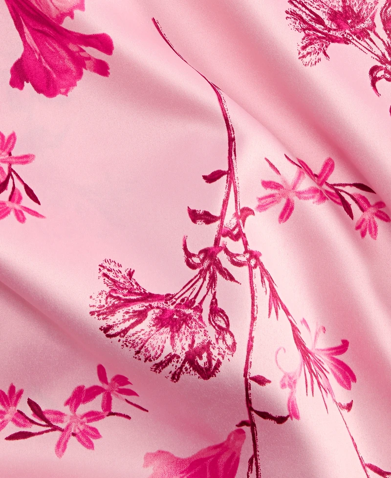 I.n.c. International Concepts Women's Lace-Trim Satin Robe, Exclusively at Macy's