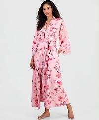 I.N.C. International Concepts Womens Printed Satin Long Robe Nightgown Macys Exclusive