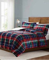 Truly Soft Cuddle Warmth Ivan Plaid 3-Piece Comforter Set
