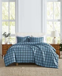 Cannon Luka Grid Plaid 3 Piece Comforter Sets