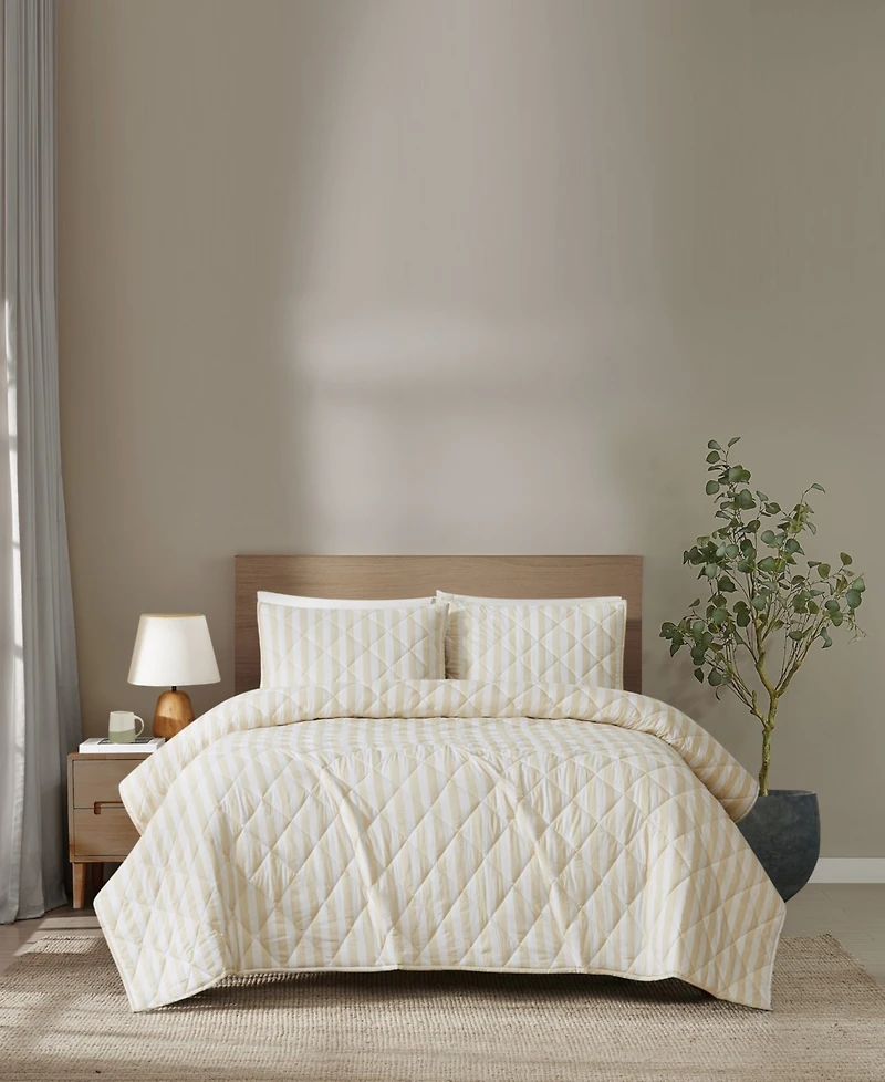 Brooklyn Loom Levi Stripe 3-Piece Quilt Set